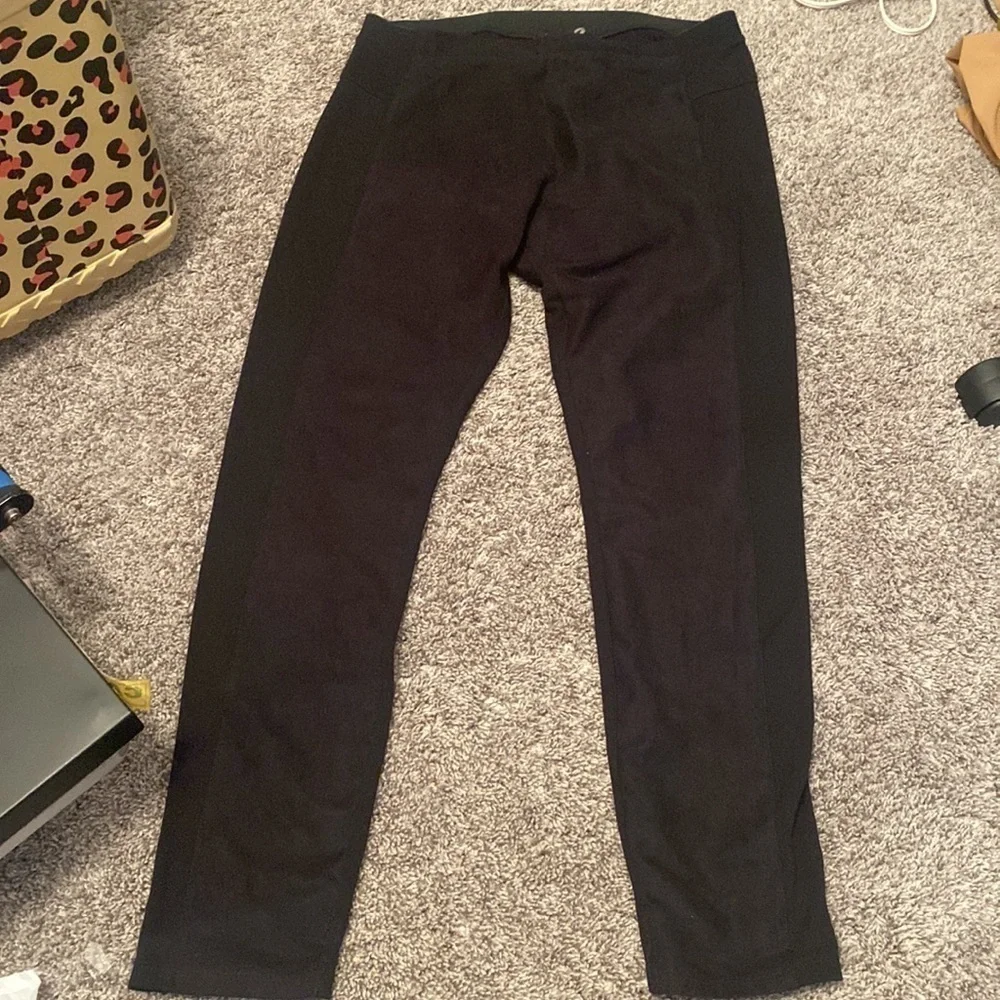 SEVEN 7 Black skinny pants Velour like fronts